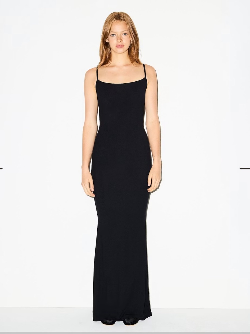 SKIMS Long Slip Iconic Maxi Dress Black BNWT